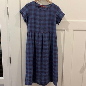 Pyne & Smith No. 17 Brixham Check Size Small Purple Blue Linen Shortened